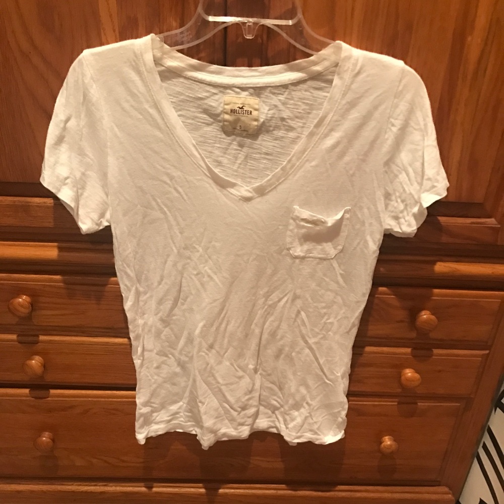 Hollister white v neck